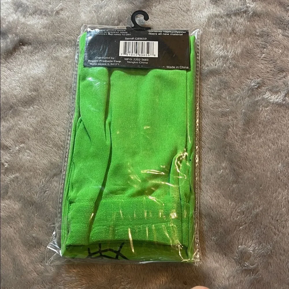 Green Girls Print Tights with Spider Web Design NEW